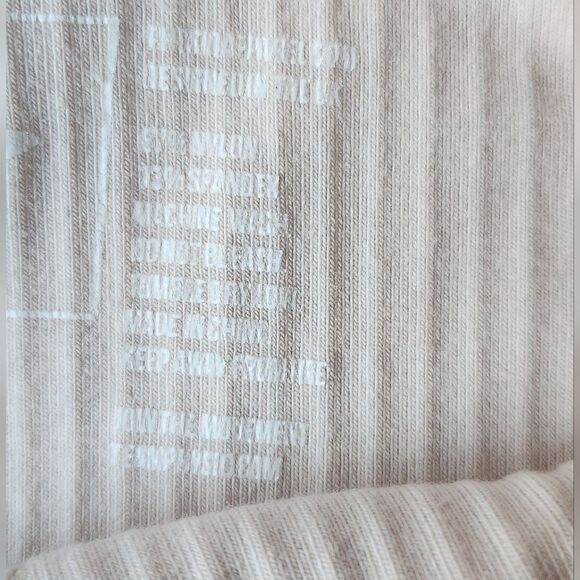 Physiq Apparel Ribbed Drawstring Pants in Cream Size Large - Picture 2 of 10